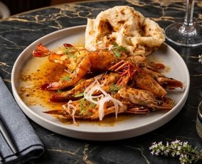Tiger prawns from the grill
